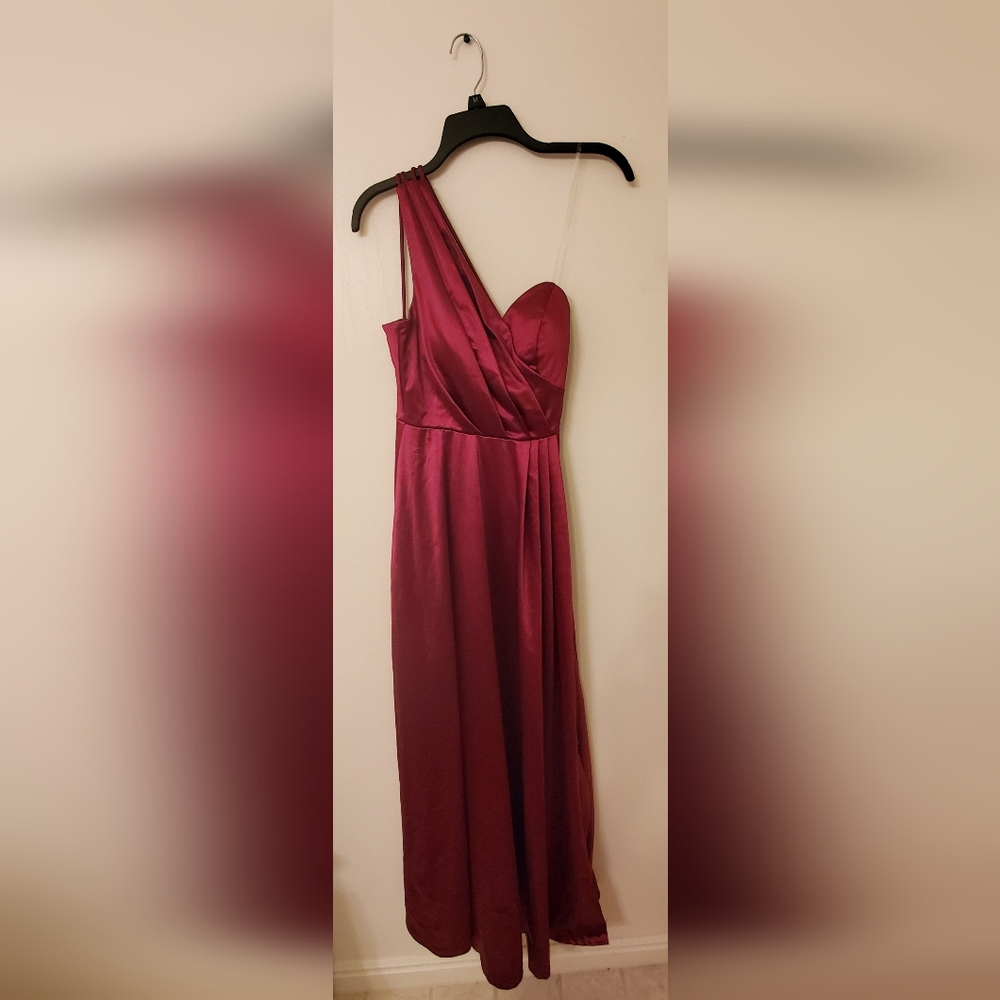 Teeze Me Red One Shoulder Junior Prom Dress